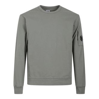 C.P. Company Sweatshirts, male, Gray, Size: XL Cotton Crewneck Sweatshirt
