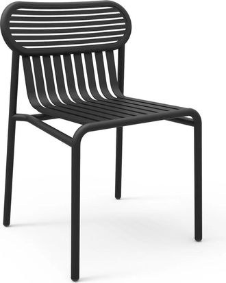 PETITE FRITURE Week-End Outdoor Stuhl, schwarz (RAL 9005)