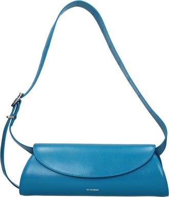 Jil Sander Blue Leather Crossbody Womens Bag