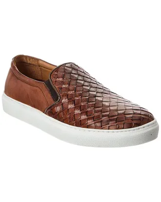 Bruno Magli Livorno Woven Leather Slip-On Sneaker