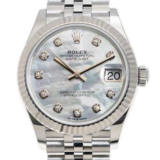 Rolex Pre-owned Rolex Datejust Diamond Mother of Pearl Dial Ladies Watch 278274MDJ
