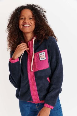 Banana Moon Fleecejacke BANANA MOON Banana Moon Fleecejacke WARREN-BRICHILL, Damen, Gr. L, blau, Obermaterial: 100% Polyester PES., Jacken Fleecejacke