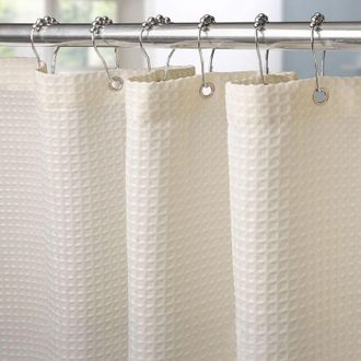 OEM Cortina De Ducha Tipo Panal (crema) Con Ojales Met&aacute;licos, Impermeable, De Poli&eacute;ster Resistente Al Moho, Cortina De Ba&ntilde;o Duradera Para Ba&ntilde;era Y Cabina 
