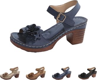 Generic Womens Summer Sandals with Heel, Roman Sandals, Elegant Flowers, Platform Sandals, Classic Womens Sandals, Casual Sandals, Block Heel Sandals, Open To