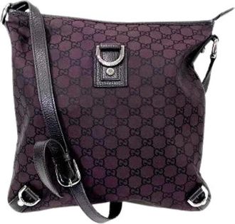 Gucci Pre-owned Cross Body Bags, female, Brown, Size: ONE SIZE Pre-owned GG Canvas Shoulder Bag