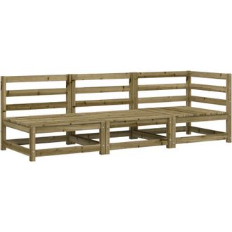 vidaXL Garden Sofa 3-Seater Impregnated Wood Pine vidaXL