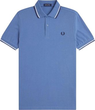 Fred Perry M3600 Twin Tipped Polo - Heren - Polos - Blauw - L - Katoen - Tops