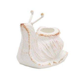 Foreside Home And Garden Abeline White Snail for Tapered Candle Holder at Nordstrom