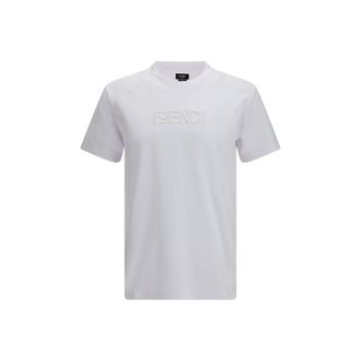 Fendi White Cotton Mens T-Shirt