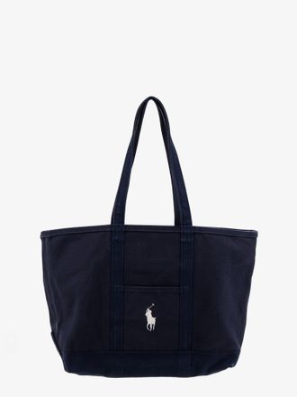 Ralph Lauren Borsa a spalla in denim con logo ricamato frontale - POLO RALPH LAUREN - gender_Man