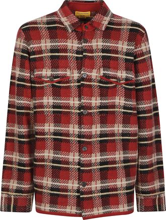 Guest In Residence Plaid Cashmere Work Shirt Jacket