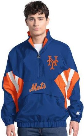 Starter Mens Starter Royal New York Mets Cooperstown Chief Half-Zip Pullover at Nordstrom, Size Xx-Large