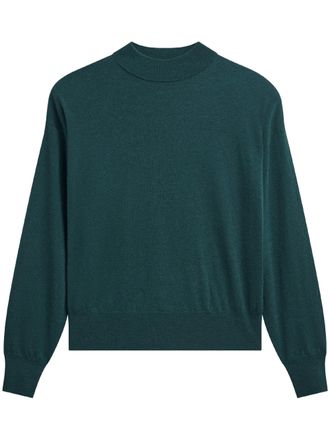 Frankie Shop Green Rue Wool Crewneck Sweater