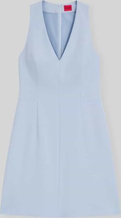 HUGO BOSS Regular Fit Kleid mit Naht-Details Modell KELILA in Hellblau, Gr&ouml;&szlig;e 34