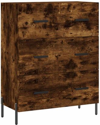 vidaXL Sideboard Smoked Oak 69.5x34x90 cm Engineered Wood Vidaxl