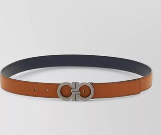 Ferragamo grained leather reversible belt