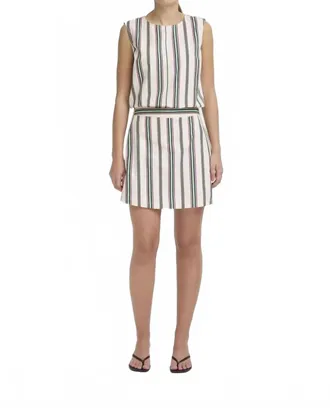 Ichi Leanna Sho Striped Skorts In Multi Stripe