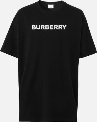 Burberry Mens Burberry Harriston Printed Logo T-shirt in Black - Size: 36