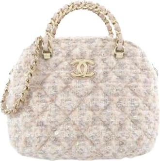 Chanel Borsa a spalla vintage Chanel Pre-owned in tweed - - Pre-owned - Donna - Rosa - ONE SIZE