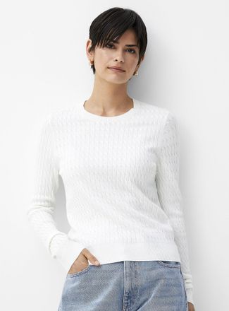 Contemporaine Womens Plain cable-knit sweater