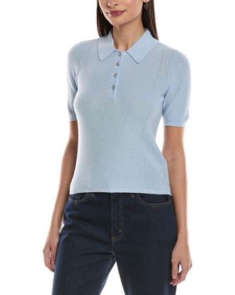 Rag & Bone Darcey Cashmere-Blend Polo Sweater