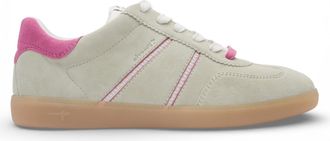 Tamaris Womens Green Pink Leather Trainers Sneaker Shoes