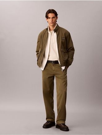 Calvin Klein Jeans Calvin Klein Mens Baggy Chino Pants - Green - 30W x 30L