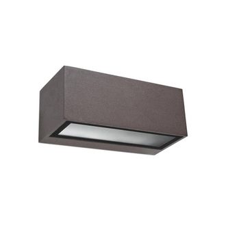 Netlighting Nemesis Aluminium 1 Light Outdoor Wall Light Brown IP54 E27