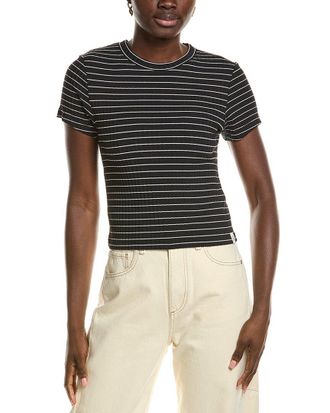 Rag & Bone Luca Stripe Rib Baby T-Shirt