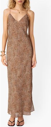 Cami NYC Raven Leopard Print Silk Chiffon Dress at Nordstrom, Size Xx-Small