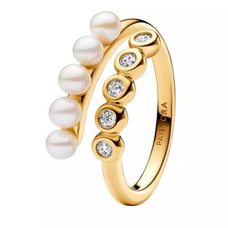 Pandora Rings - 14k Gold-plated metal blend Mixed stone - gold - Rings for ladies