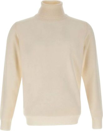 KANGRA roll-neck ribbed-edge sweater - Neutrals