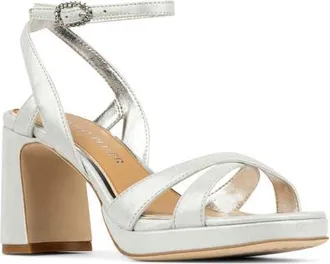 Donald J Pliner Pheebee Platform Sandal in Silver at Nordstrom, Size 9.5