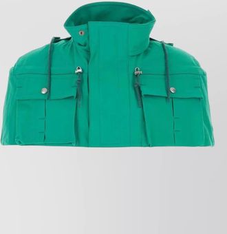 Prada nylon hooded cropped cape