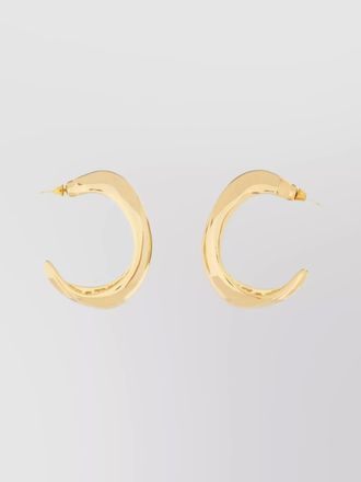 Alysi curved gold-tone hoop earrings design