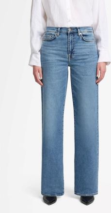 7 For All Mankind Alexa High Waist Straight Leg Jeans in High Timee at Nordstrom, Size 32