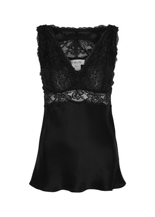 NK iMode NK Imode Morgan Bust Support Silk Camisole - Black - S (UK8-10 / S)