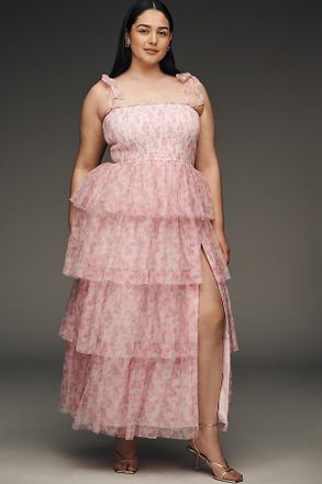 Amy Jane London Aria Plus Tiered Tulle Midi Dress