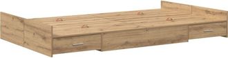 vidaXL Storage Bed Frame Artisan oak 120 x 200 cm Engineered wood Vidaxl