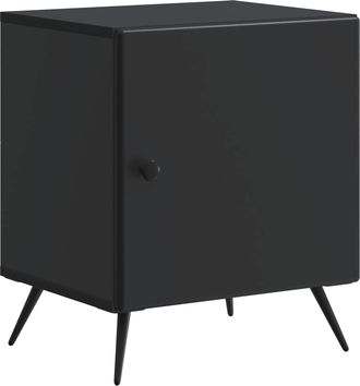 vidaXL Armario De Noche Negro 43 X 34,5 X 50 Cm Madera De Ingenier&iacute;a Vidaxl