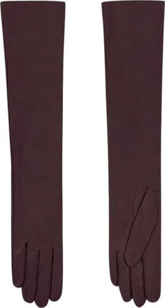 Cortana Lange Leren Handschoenen - Dames - Handschoenen - Bruin - S - Leer - Accessoires