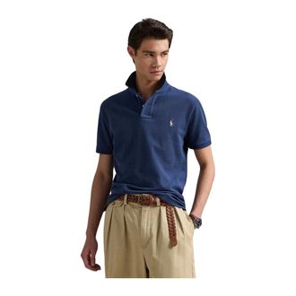Polo Ralph Lauren Tops, Heren, Blauw, L, Katoen, Blauw Iconic Mesh Polo Shirt