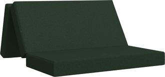 vidaXL Sof&aacute; Cama Plegable 120 X 67 X 45 Cm Verde Oscuro Vidaxl