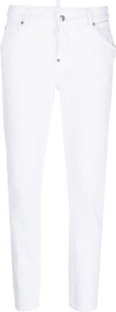 Dsquared2 straight-leg cropped jeans - women - Cotton/Spandex/Elastane - 42 - White