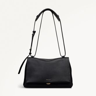 Radley London Black Medium Flapover Shoulder Mercer Street AW25 Radley London