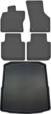 OEM Skoda Superb Iii Sed&aacute;n Desde Mayo De 2015. Juego De Alfombrillas De Goma Para Coche Y Alfombrilla Para Maletero