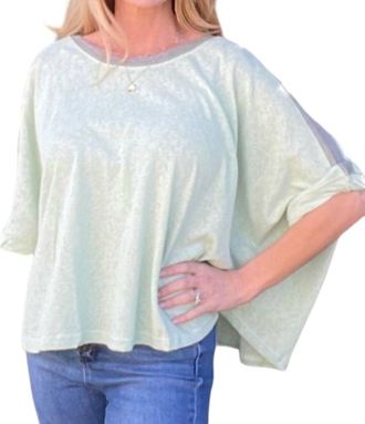 Greek Archaic Kori Oversized Top In Mint