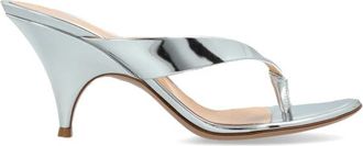 Gianvito Rossi Sofia Heeled Mules - Dames - Muiltjes - Grijs - 41 EU - Leer - Schoenen