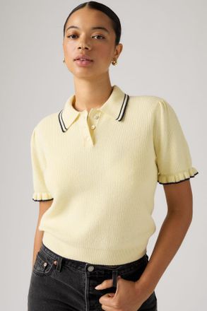 Levi's Supersoft Summer Short Sleeve Polo - Women - XS - Yellow / Pear Sorbet