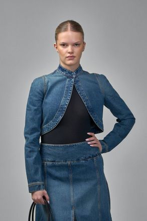 Alaia Cropped Jacket Denim